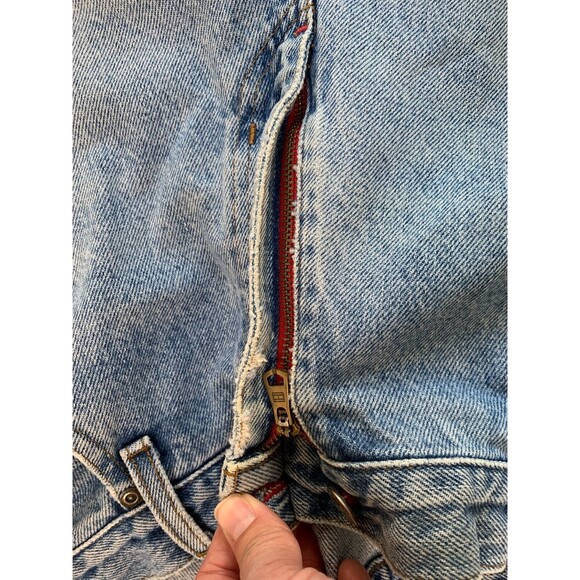 TOMMY HILFIGER  URBAN Y2K LOOSE WORN FADED DENIM JEANS MENS Size 34X32 in LIGHT - Picture 15 of 16